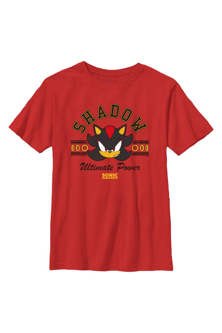 Boy's Sonic the Hedgehog Shadow Ultimate Power  Graphic T-Shirt, Main, color, Red