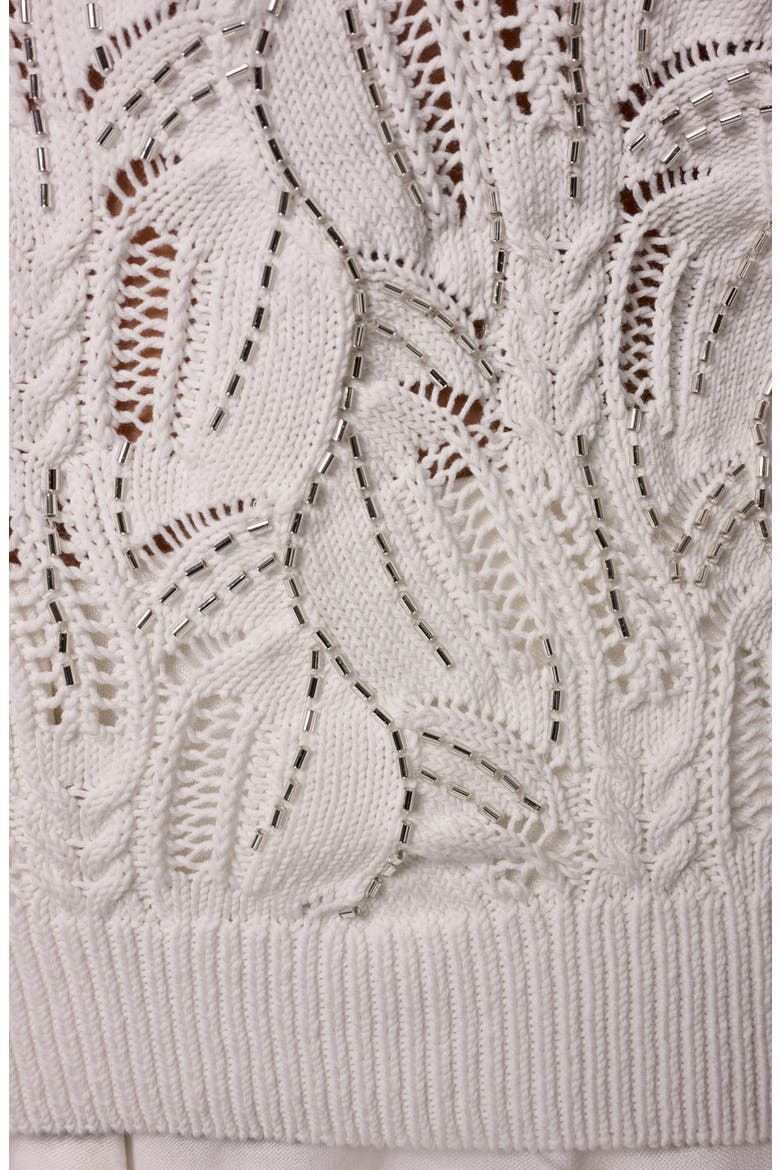 Open Stitch Sweater Vest, Alternate, color, CREAM