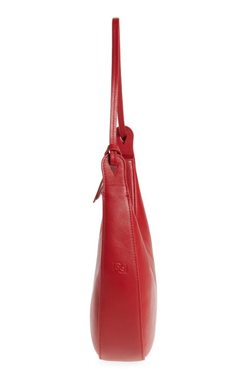 Reformation Medium Rosetta Shoulder Bag In Dark Lipstick Leather