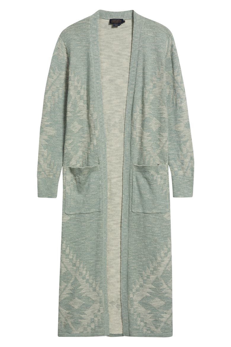 Cotton Duster Cardigan, Alternate, color, SAGE
