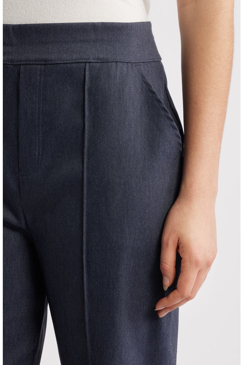 Pintuck Wide Leg Pull-On Pants, Alternate, color, INDIGO