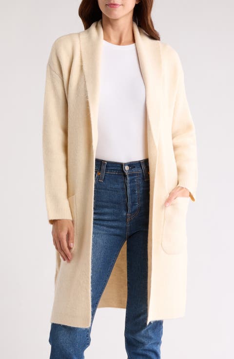 Shawl Collar Long Cardigan