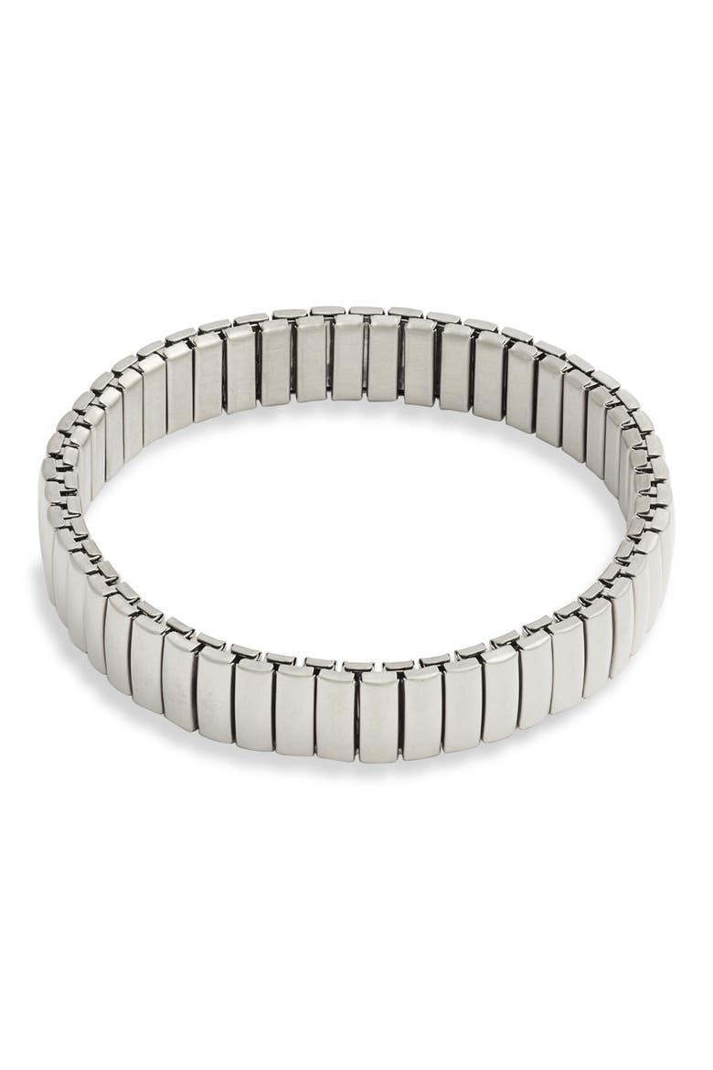 Watchband Stretch Bracelet, Main, color, SILVER