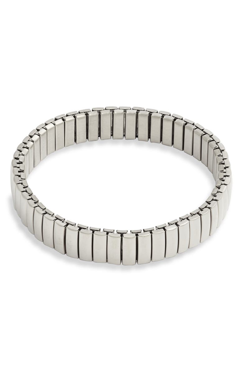 Open Edit Watchband Stretch Bracelet, Main, color, Silver