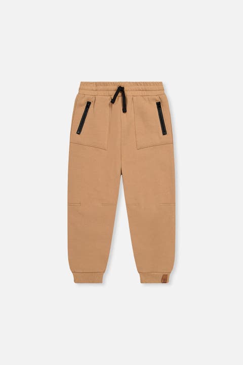Fleece Drawstring Waist Zippered Pocket Sweatpants