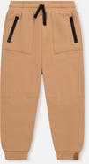 Deux par Deux Fleece Drawstring Waist Zippered Pocket Sweatpants