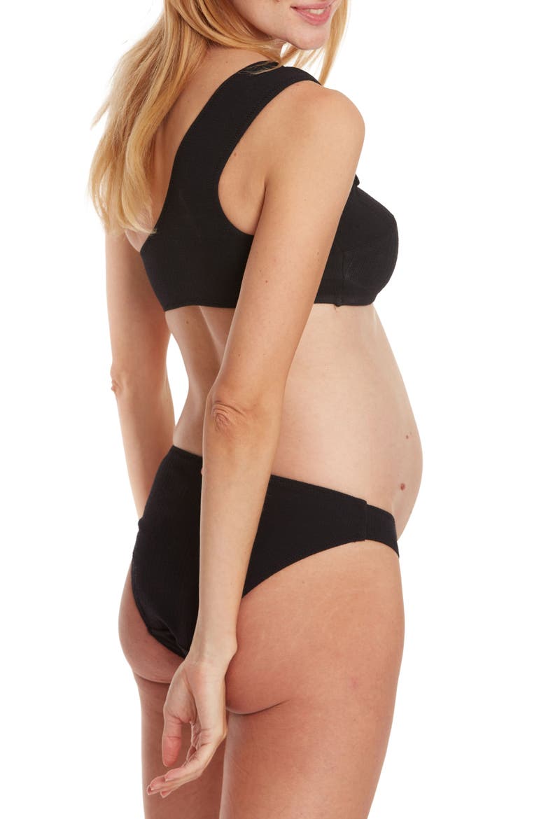 Bayside Maternity bikini, Alternate, color, BLACK