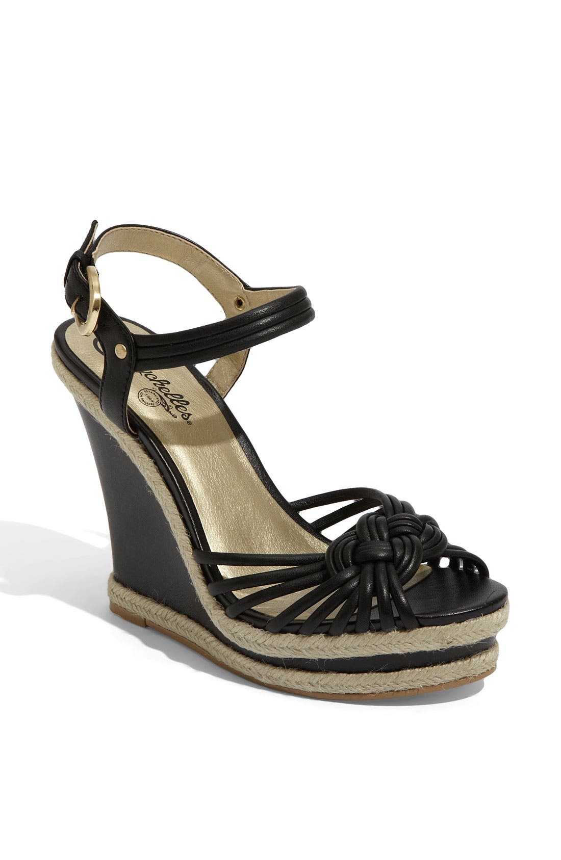 'Harlow' Espadrille Sandal, Main, color, BLACK