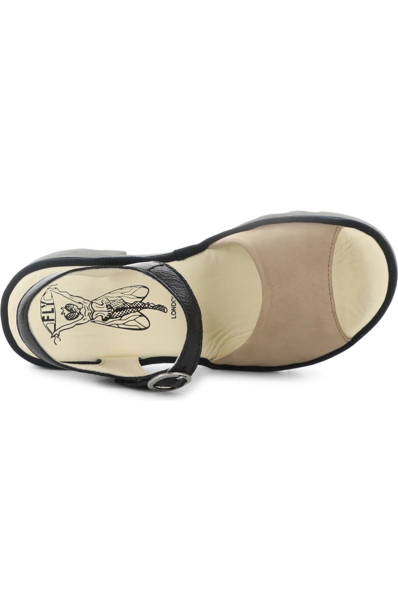 Fly London Tull Platform Sandal, Alternate, color, Taupe/ Black