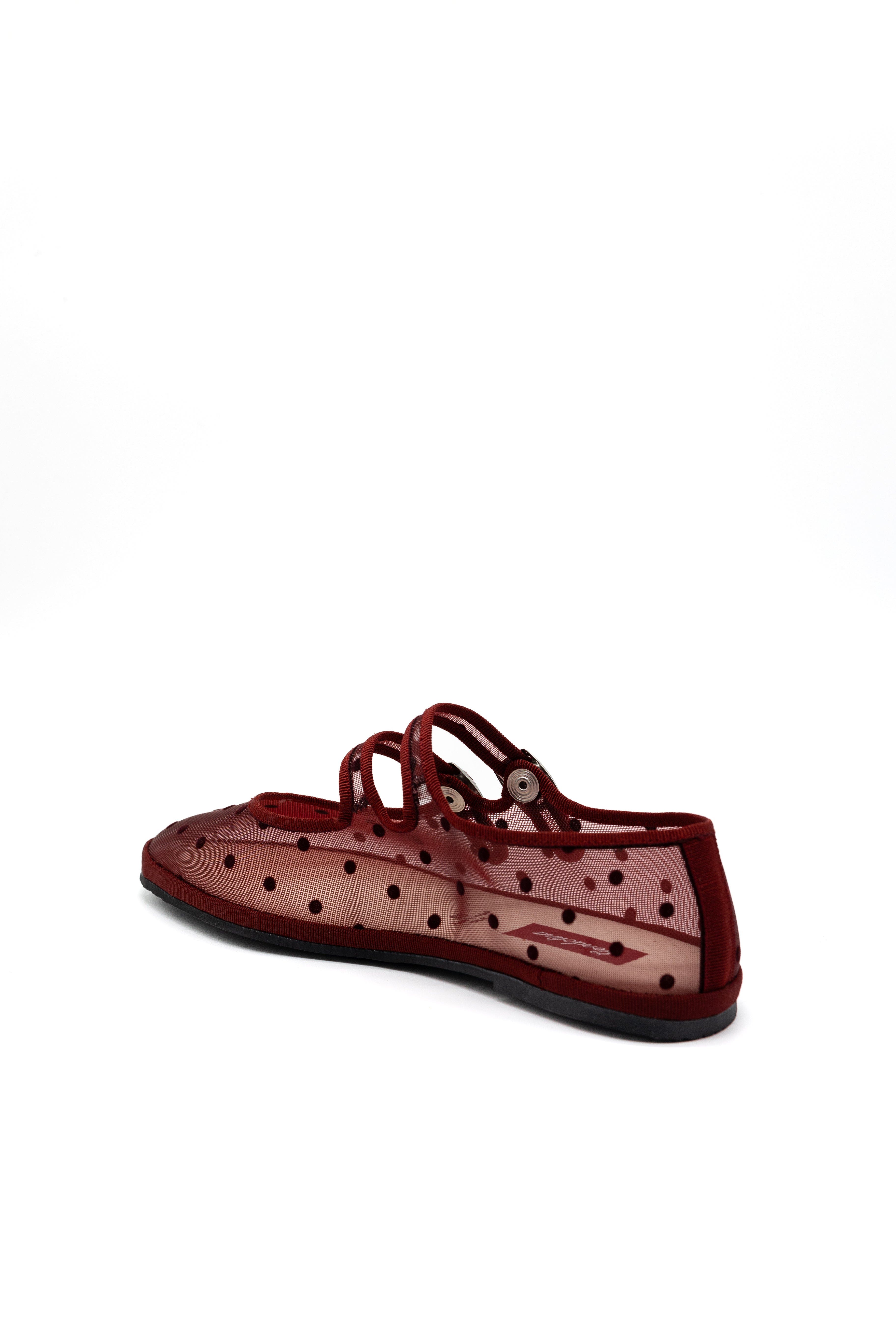 Gondolina Shoes Carnival Double Strap Mary Jane Flats, Alternate, color, Burgundy