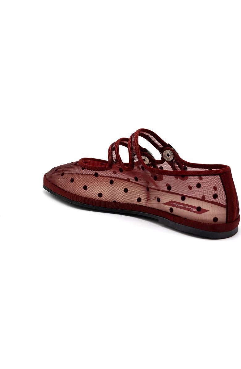 Gondolina Shoes Carnival Double Strap Mary Jane Flats, Alternate, color, Burgundy