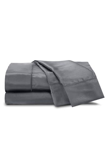 Martex Elegance Satin Sheet Set In Silver