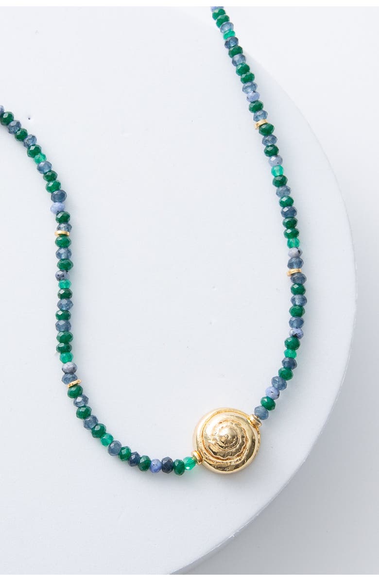 Noonday Collection Casted Snail Agate Necklace, Main, color, Turquoise