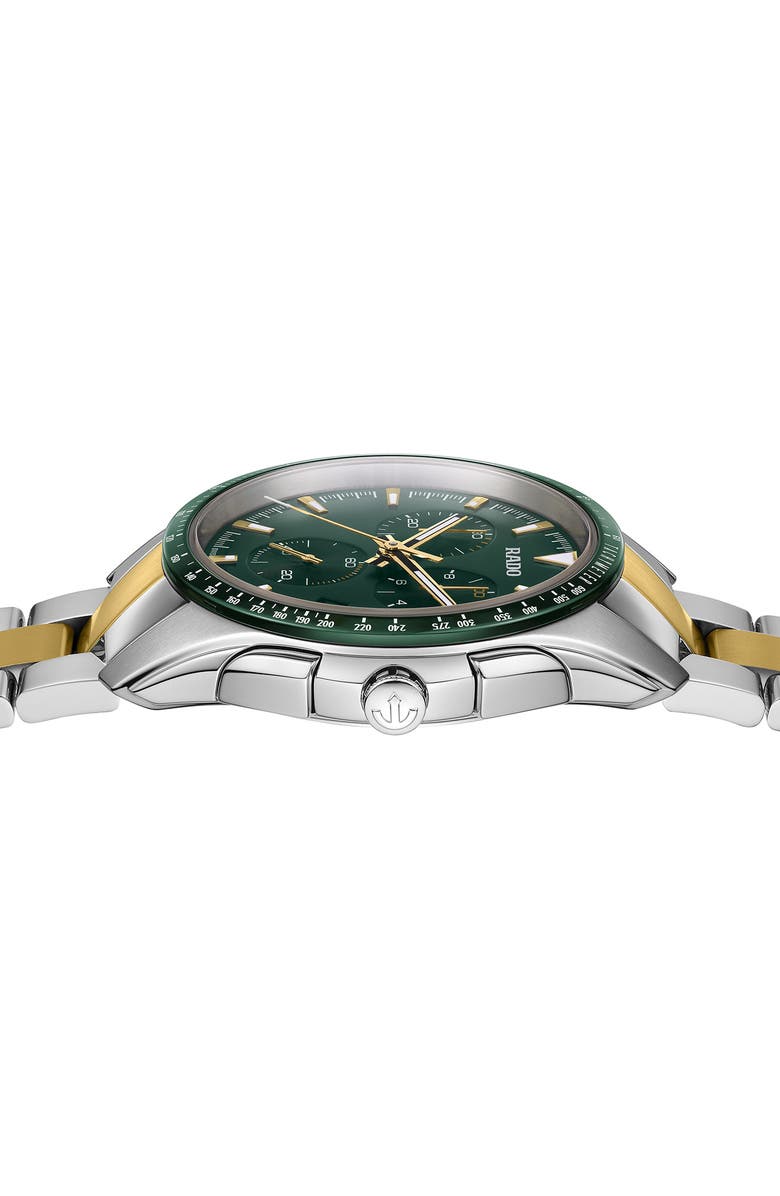 RADO HyperChrome Chronograph Bracelet Watch, 44.9mm, Alternate, color, Green