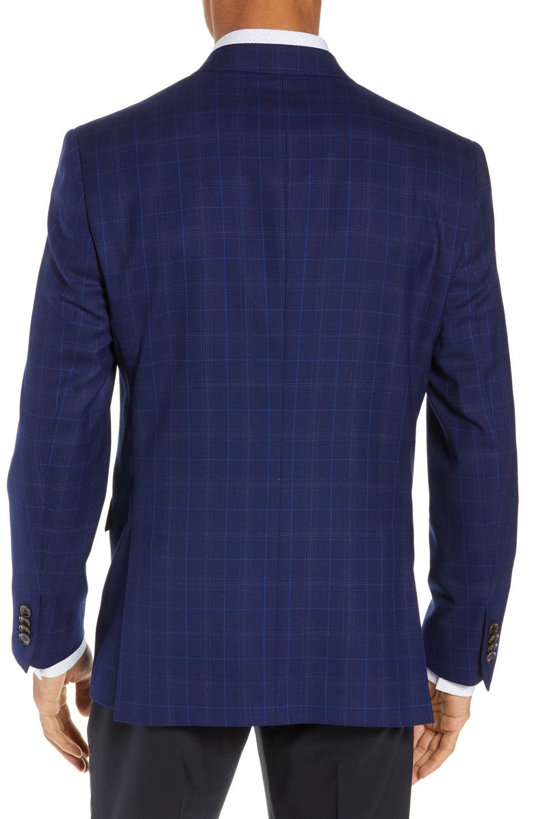 Ted Baker London Jay Trim Fit Plaid Wool Sport Coat, Alternate, color, 