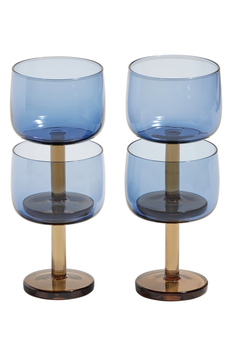 Our Place Set of 4 Party Coupe Glasses, Main, color, Twilight / Dusk