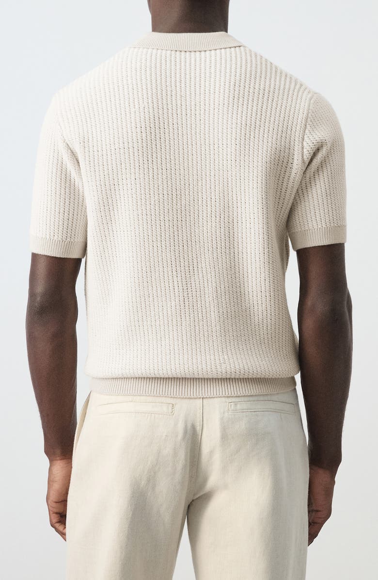 MANGO Textured Knit Polo, Alternate, color, 