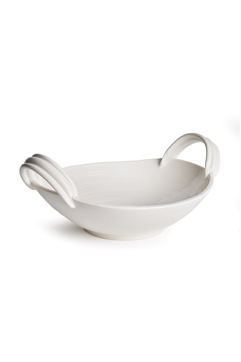 Modena Decorative Low Bowl, Main, color, White