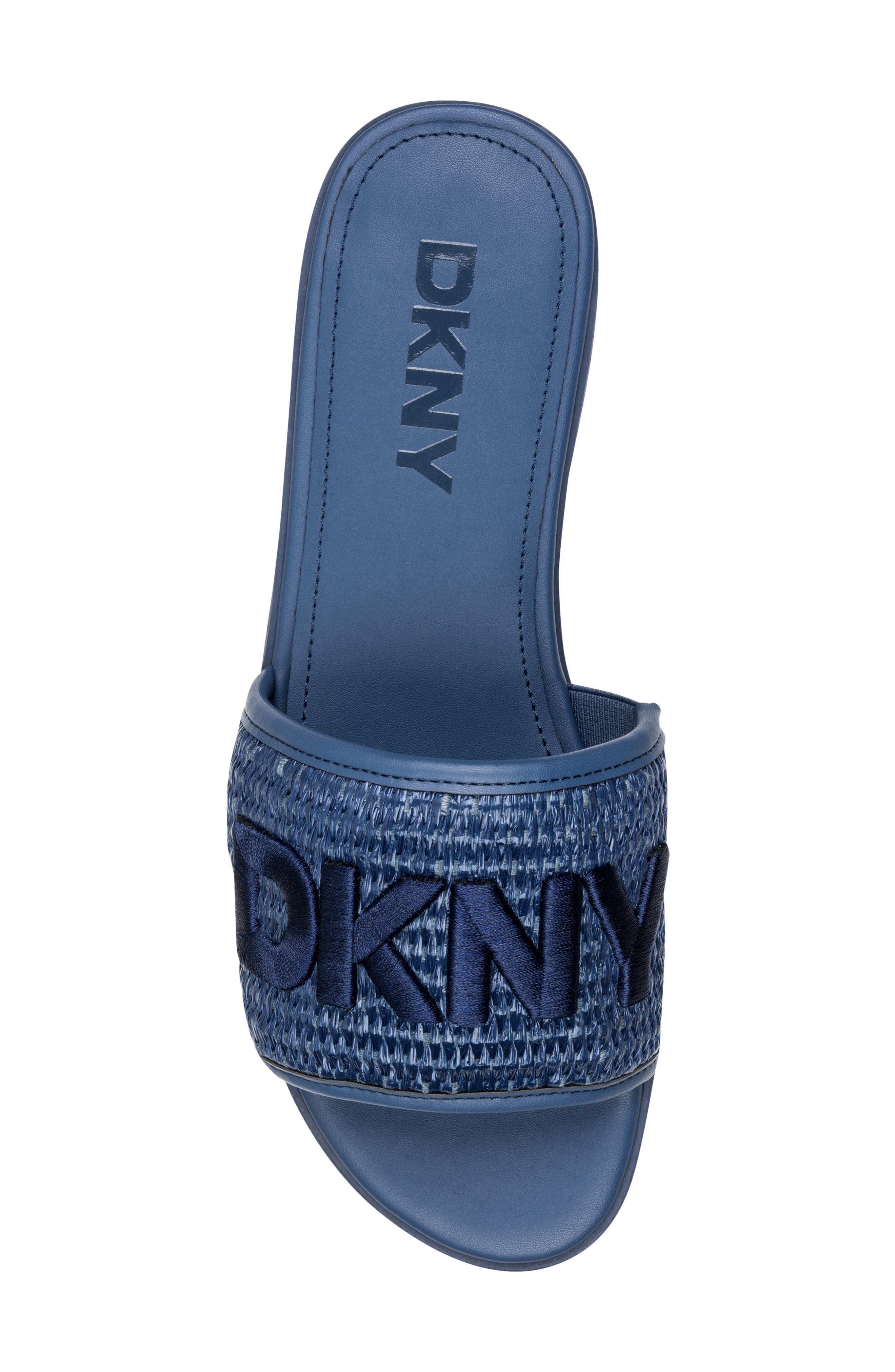 DKNY Winslet Slide Sandal - Wide Width, Alternate, color, Dark Blue