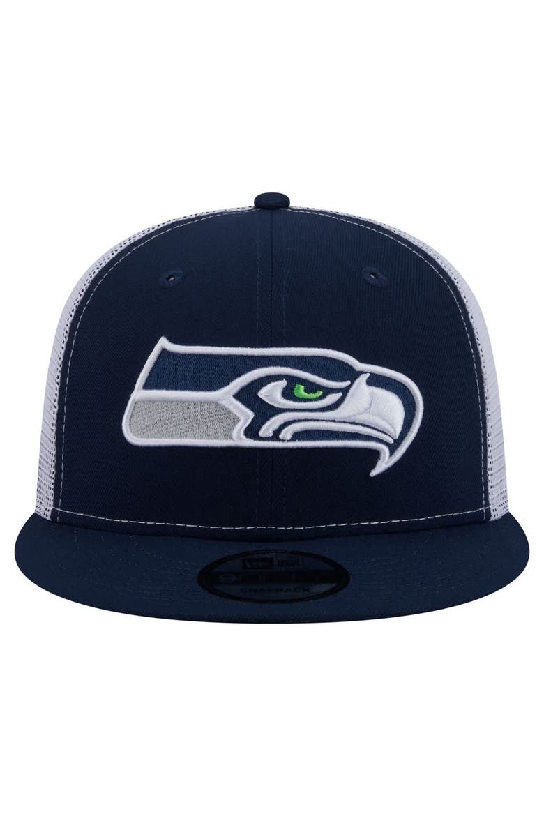 Men's New Era  College Navy Seattle Seahawks Core Team 9FIFTY Trucker Snapback Hat, Alternate, color, College Navy