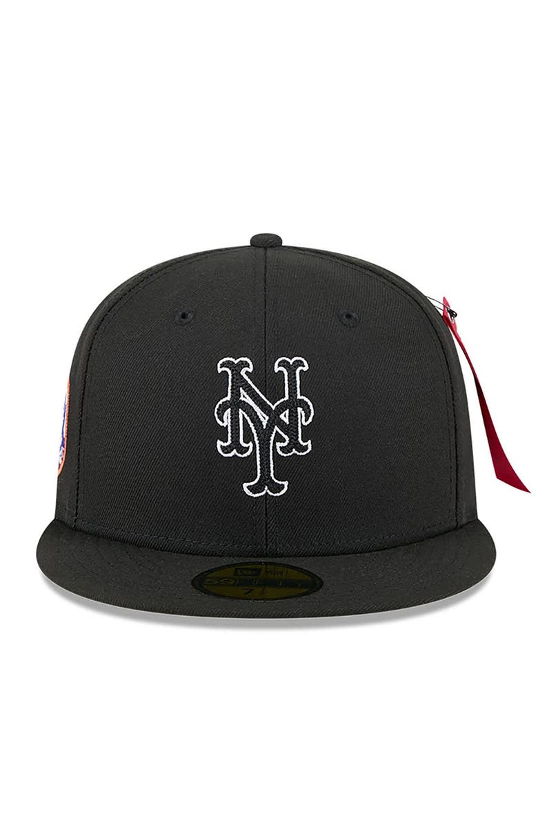 New Era x Alpha Industries Men's New Era x Alpha Industries Black New York Mets 59FIFTY Fitted Hat, Alternate, color, Black