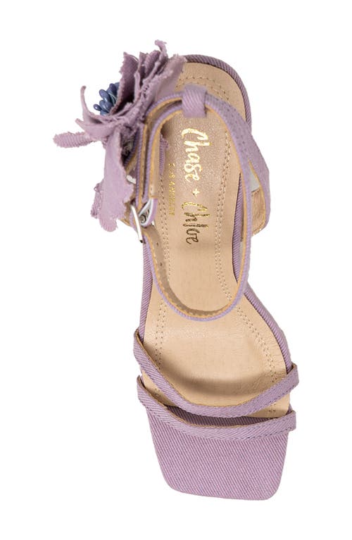 Chase & Chloe Chase And Chloe Iridessa Fray Rosette Sandal