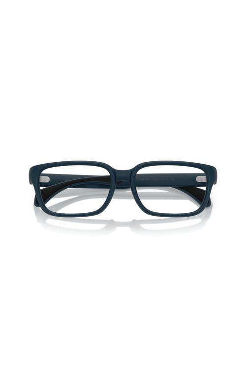 Moncler 55mm Rectangle Optical Glasses In Blue