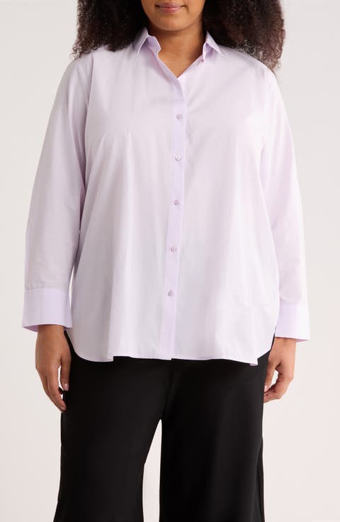 Classic Collared Organic Cotton Shirt (Plus)
