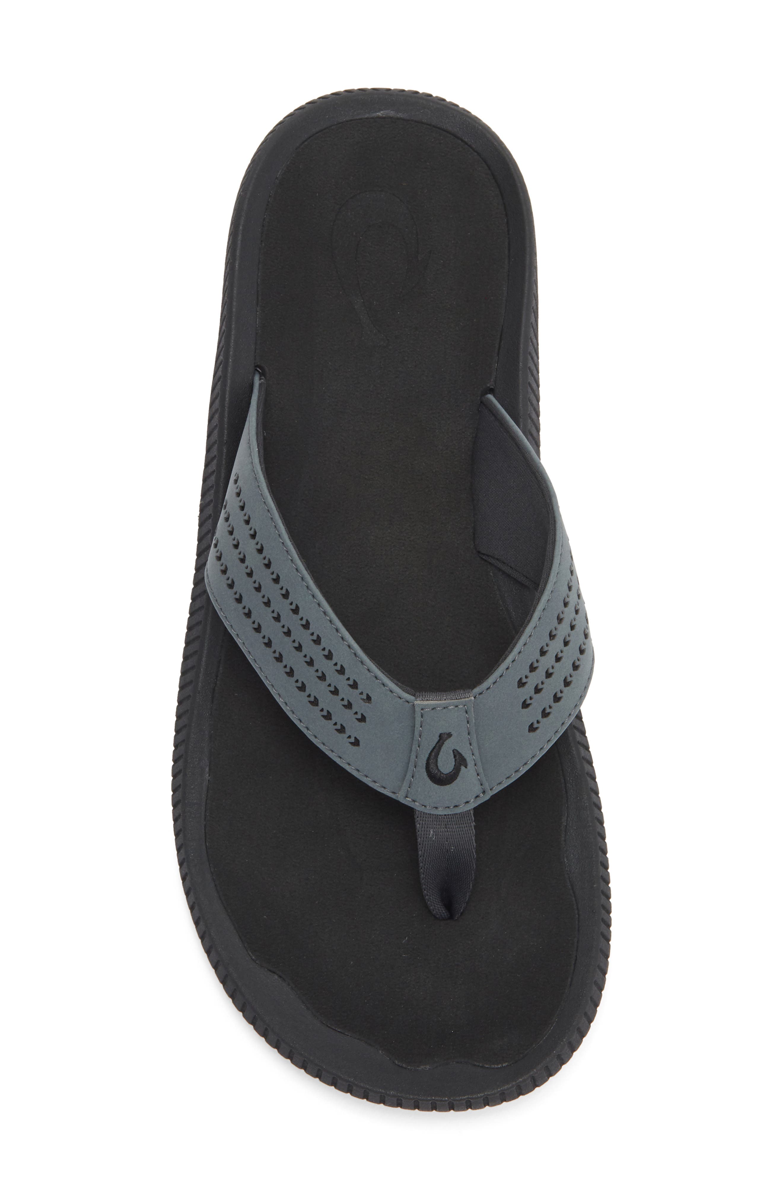 OluKai Ulele Flip Flop, Alternate, color, Dark Shadow / Lava Rock