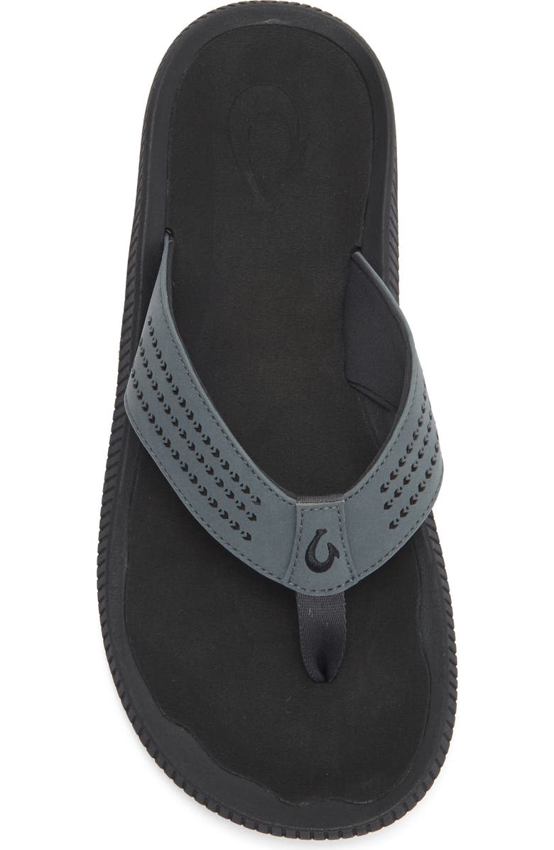 OluKai Ulele Flip Flop, Alternate, color, Dark Shadow / Lava Rock