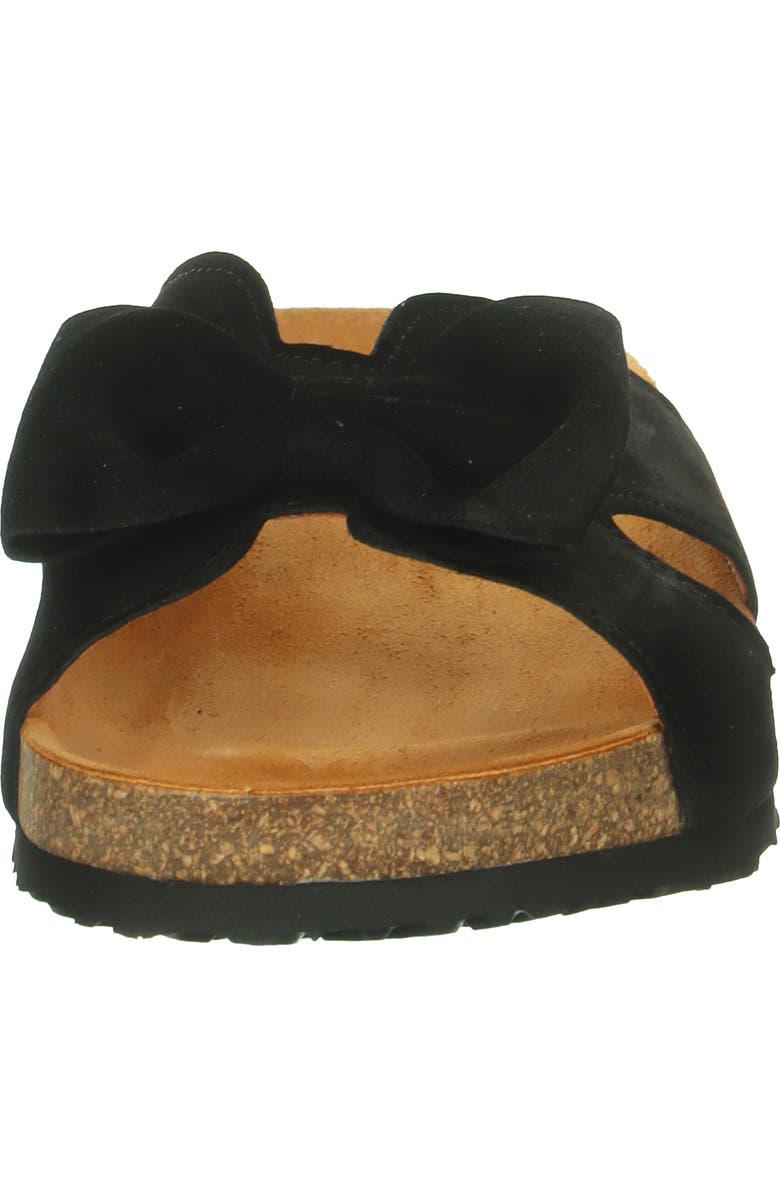 Think! Crissi Bow Slide Sandal, Alternate, color, Black