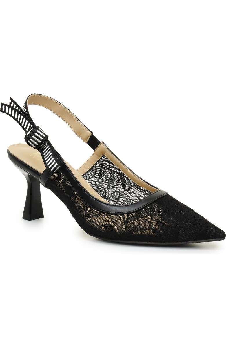 Nicole Miller Illusion Lace Slingback Pump, Main, color,