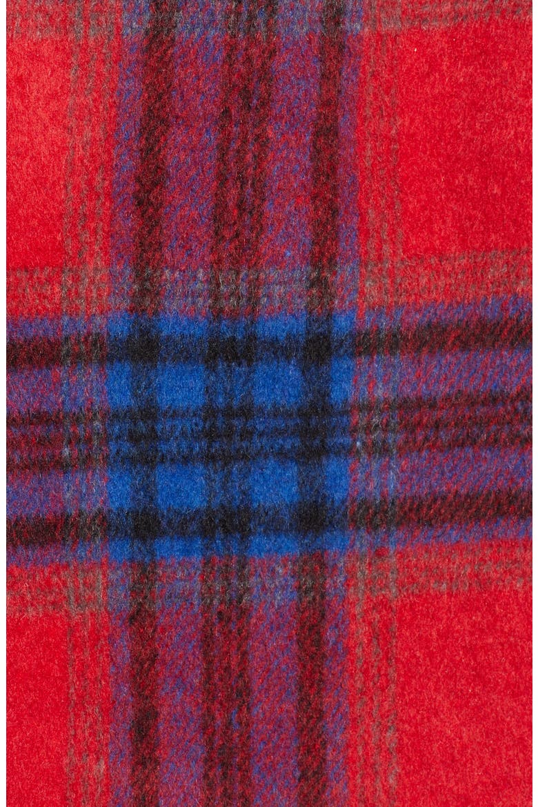 Plaid Melton Skirt, Alternate, color, RED CHINOISE RITA PLAID