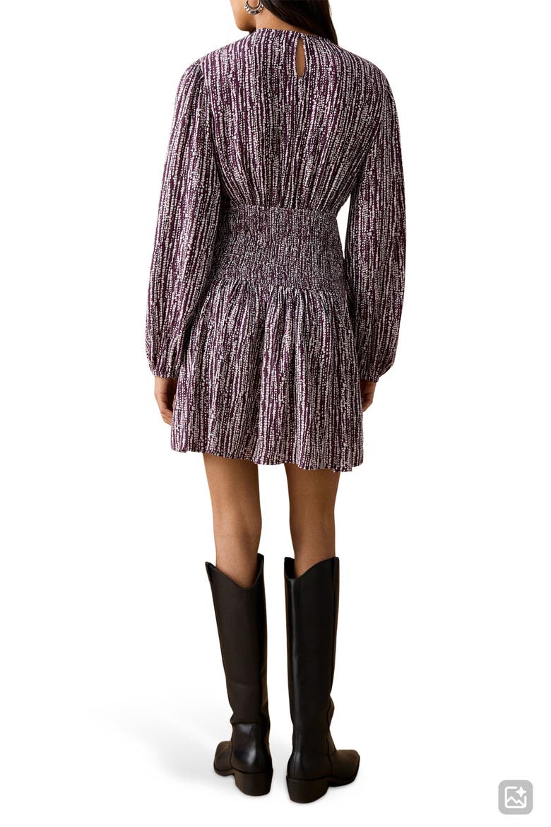Metallic Cutout Long Sleeve Dress, Alternate, color, LIGHT/ PASTEL PURPLE