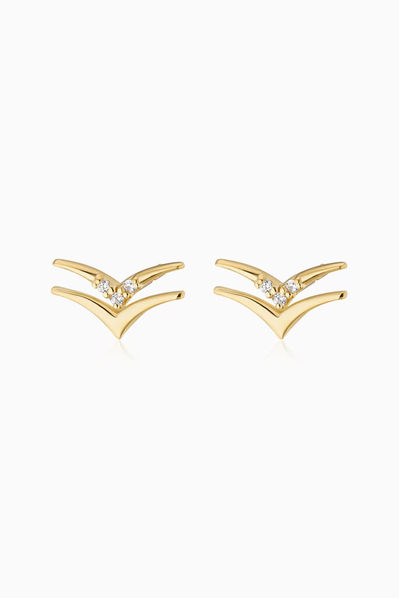 14K Yellow Gold Fly High Studs, Main, color, Yellow Gold