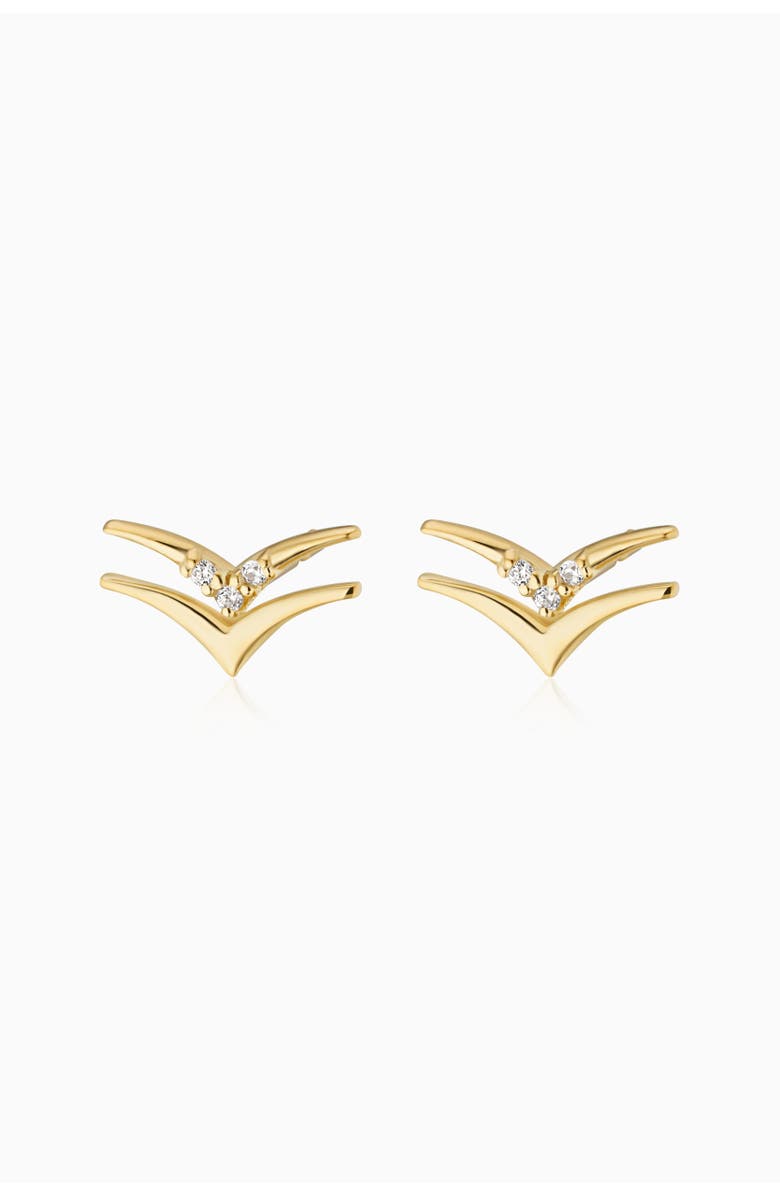 Oradina 14K Yellow Gold Fly High Studs, Main, color, Yellow Gold