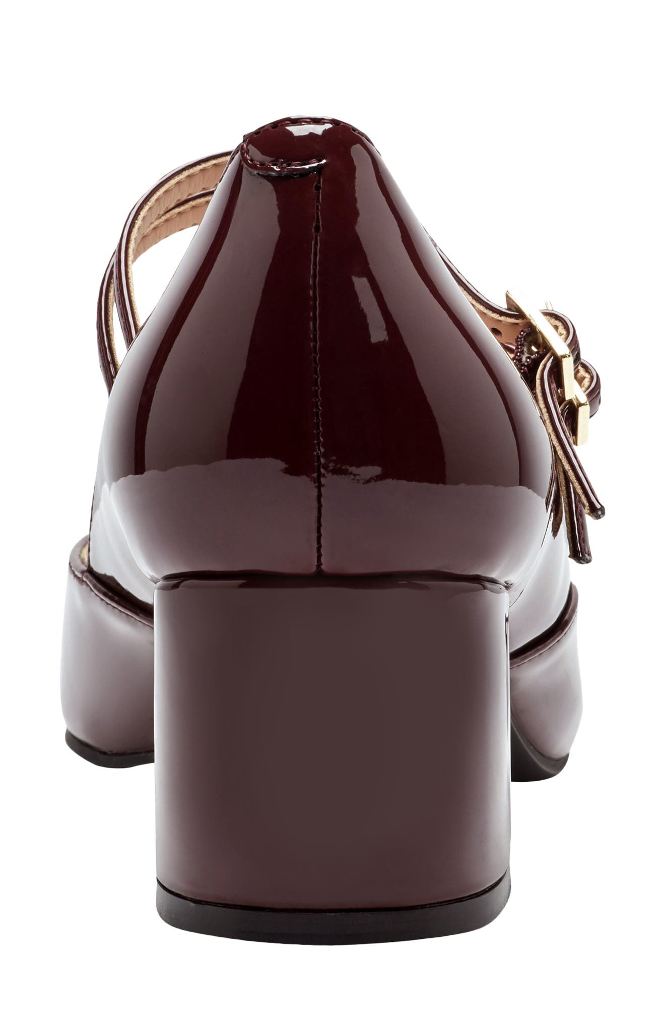Smith Pointed Toe Mary Jane Pump, Alternate, color, DARK RED