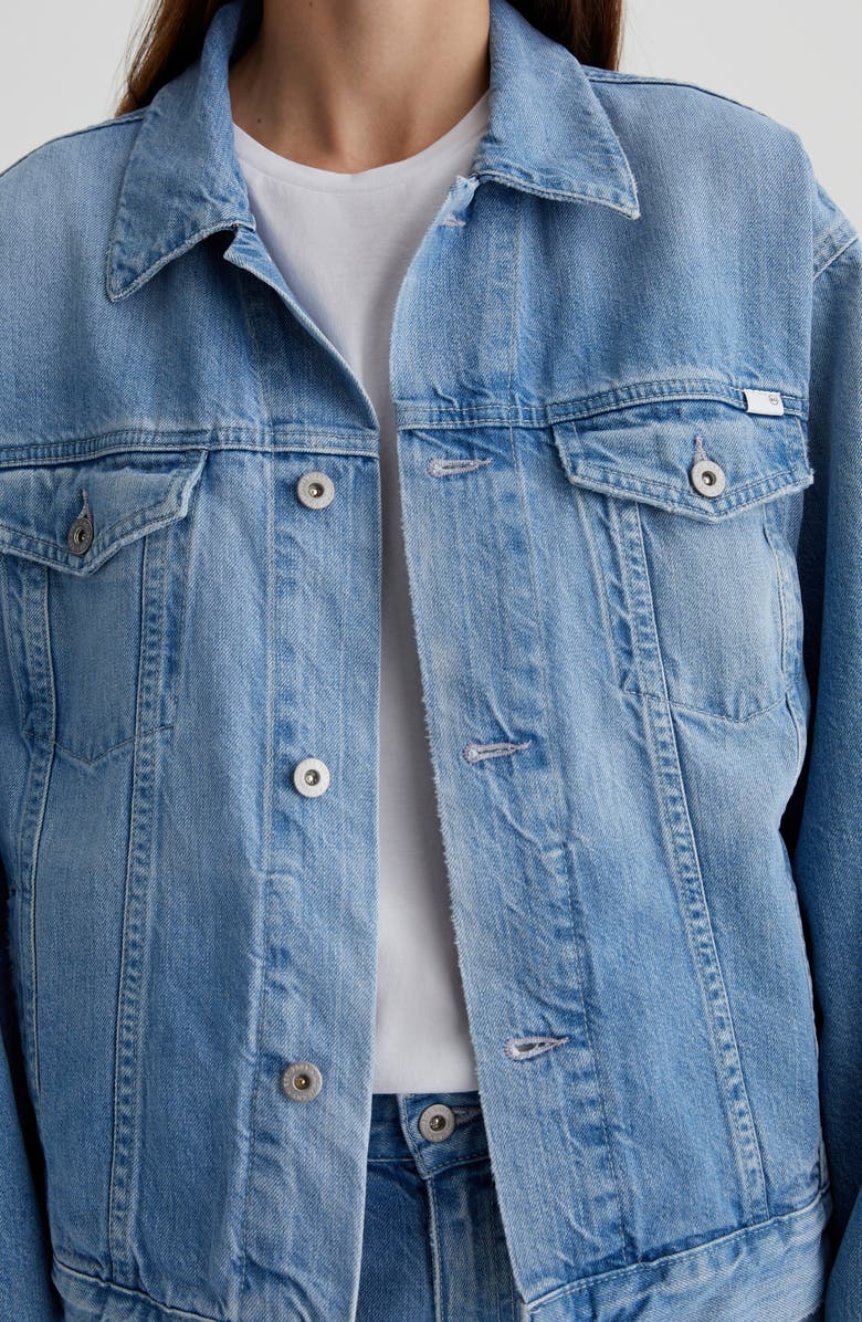 AG Ramie Denim Jacket, Alternate, color, Siren