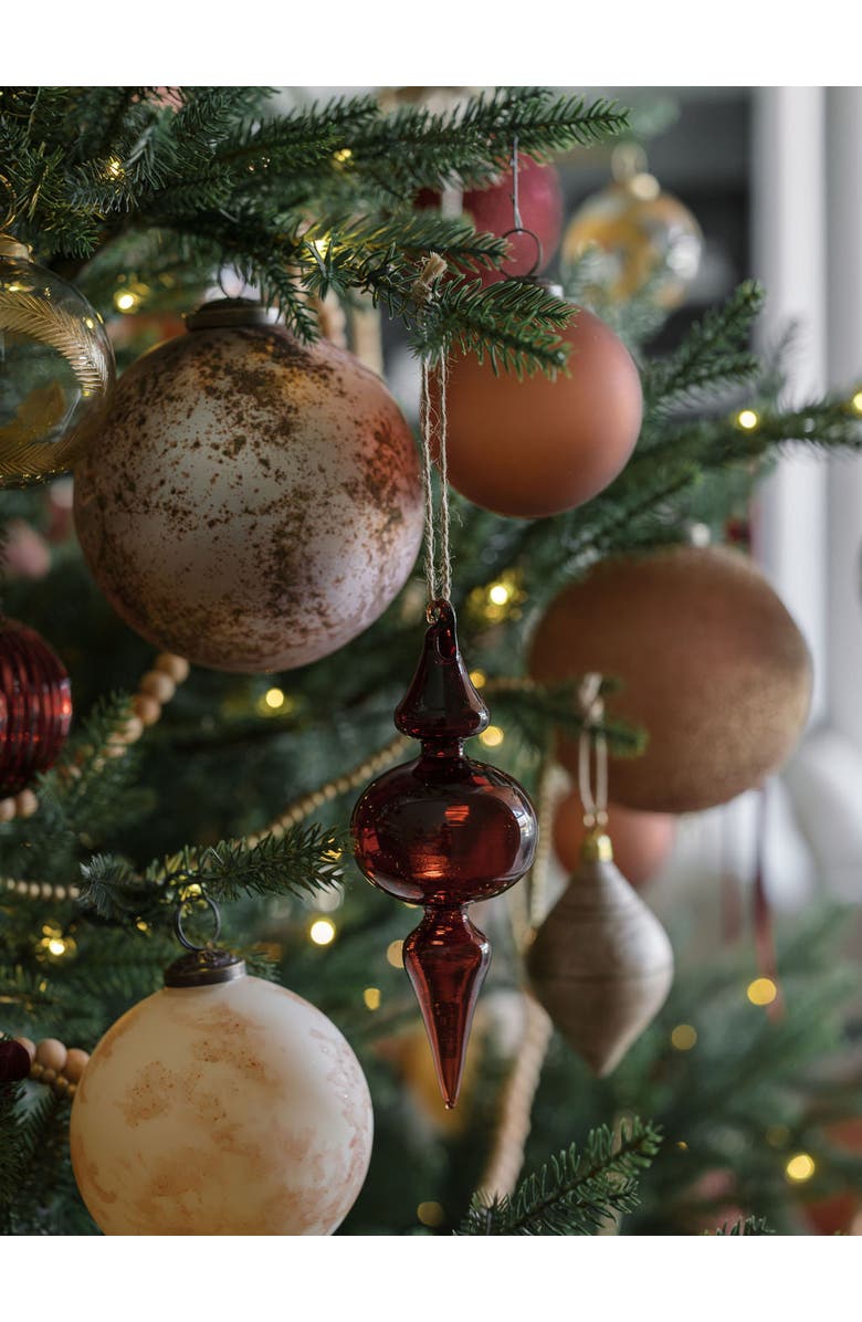 CG Hunter Assorted Vintage Rose & Bordeaux Glass Finial Ornament, Alternate, color, 