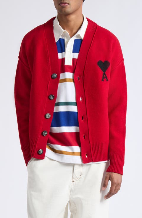 Ami de Coeur Intarsia Wool Cardigan