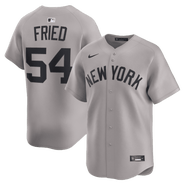 Nike Men's Nike Max Fried Gray New York Yankees Road Limited Player Jersey