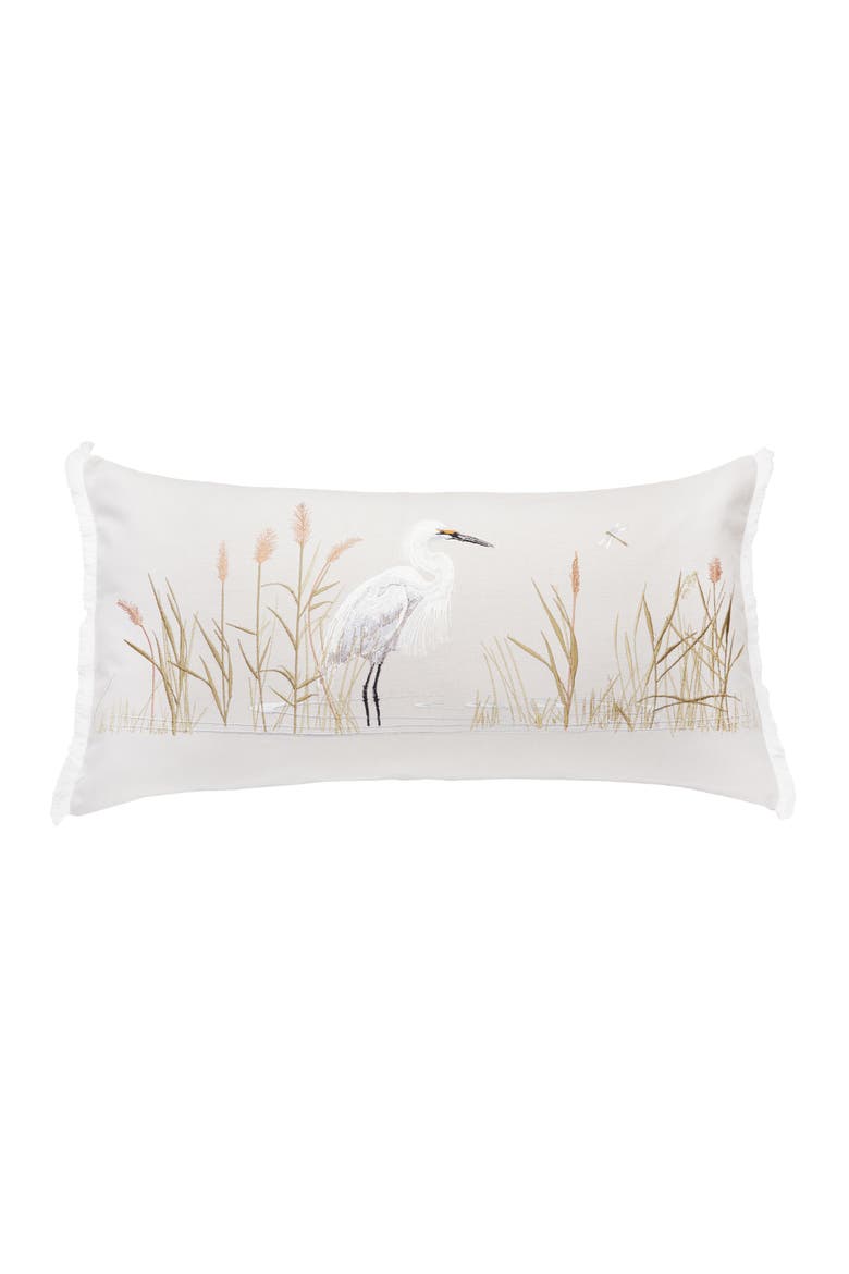 White Egret Lumbar Pillow, Main, color, Off-White