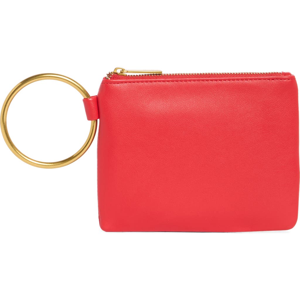 Bcbg Ring Handle Wristlet Pouch In Red
