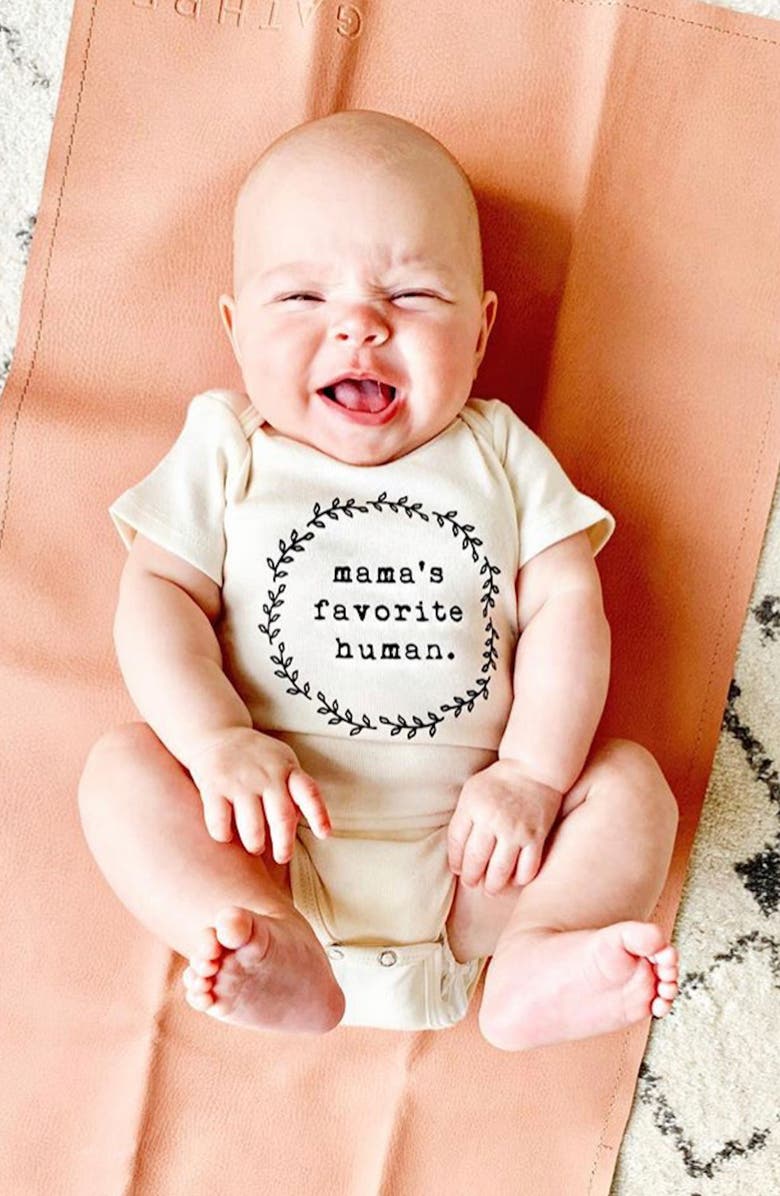 Tenth & Pine Mama's Favorite Human Organic Cotton Bodysuit, Alternate, color, 