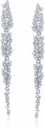 SUZY LEVIAN Cubic Zirconia Leaf Drop Earrings