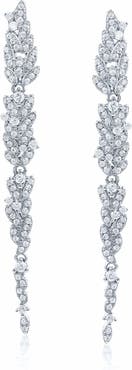 SUZY LEVIAN Cubic Zirconia Leaf Drop Earrings