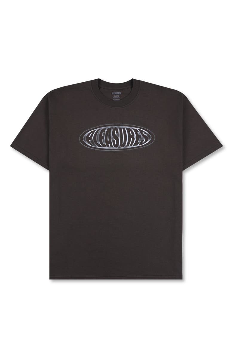 PLEASURES Sandblast Logo Graphic T-Shirt, Alternate, color, Clove