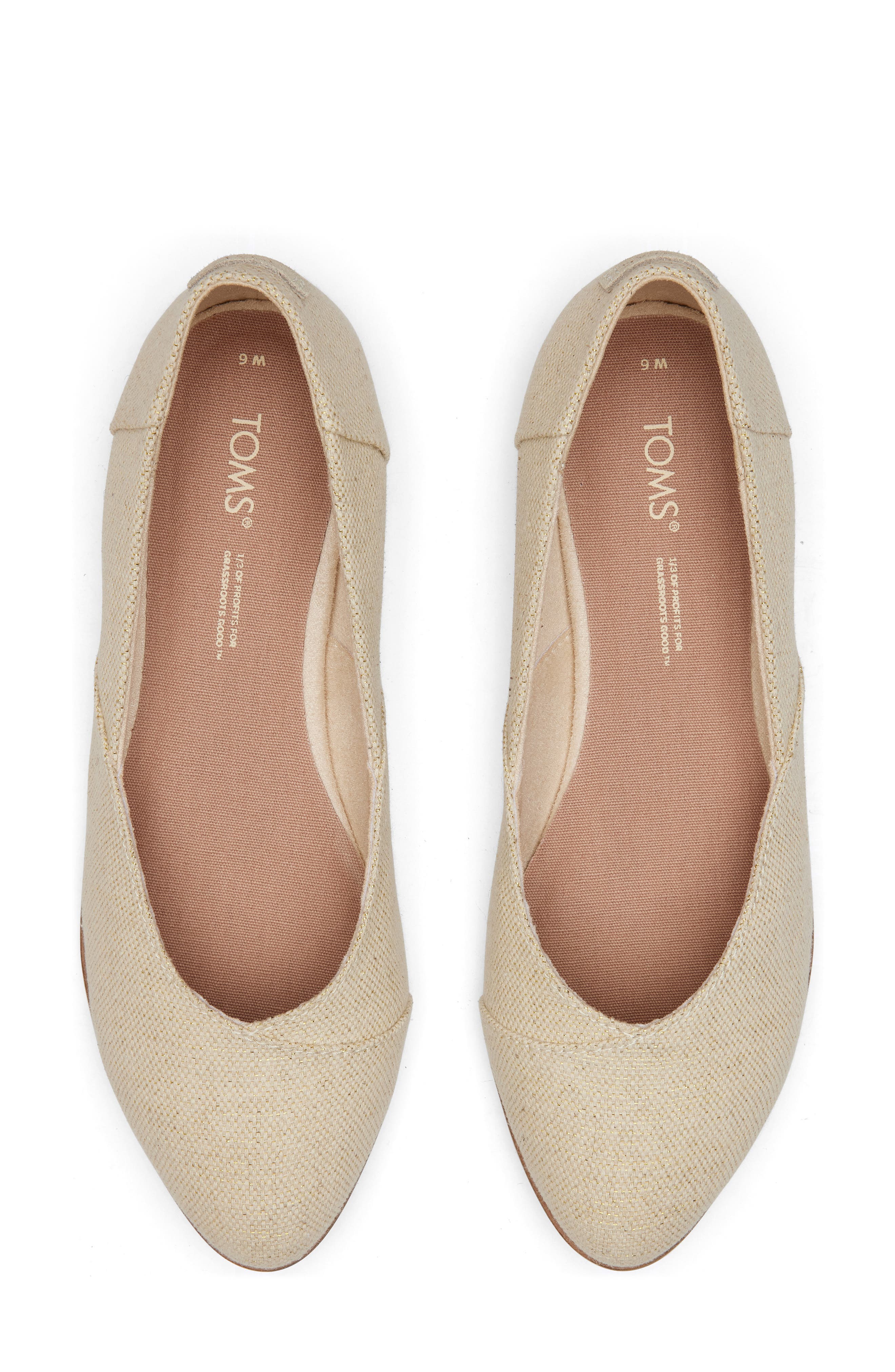 Julie Almond Toe Flat, Alternate, color, DESERT TAUPE SUEDE