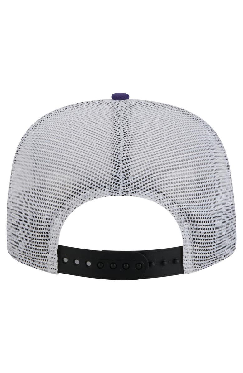 New Era Men's New Era Purple/Black Baltimore Ravens Throwback Dye Golfer Snapback Hat, Alternate, color, 