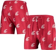 CONCEPTS SPORT Men's Concepts Sport Crimson Washington State Cougars Flagship Allover Print Jam Shorts
